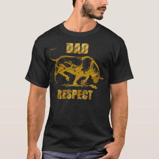 T-shirt Papa Respect Bull Design