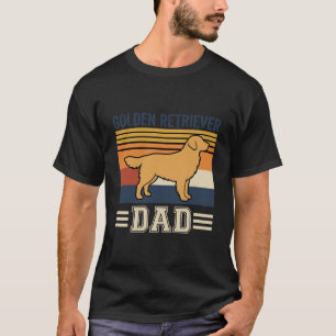 T-shirt Papa Retriever doré Chien Rétro