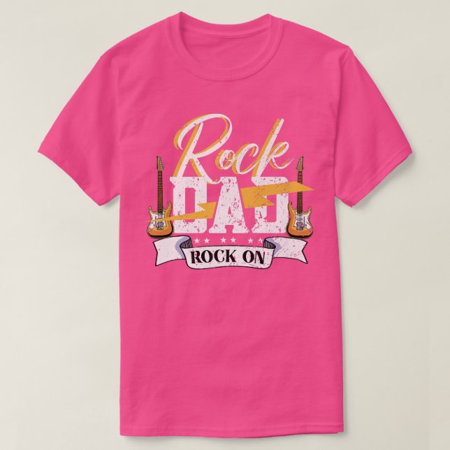 T-shirt Papa Rock HommeGuitare Rock Électronique 896 (Design devant)