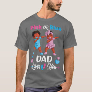 T-shirt Papa Rose Ou Bleu Vous Aime Bébé Noir Genre Revea