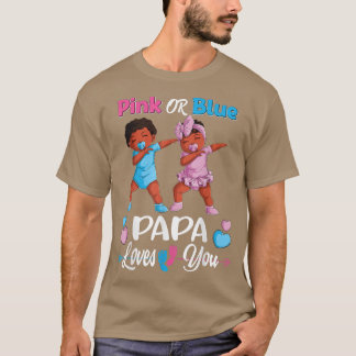 T-shirt Papa Rose Ou Bleu Vous Aime Bébé Noir Genre Réveil