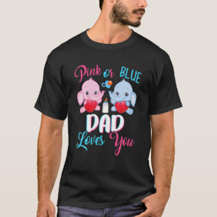T-shirt Papa Rose Ou Bleu Vous Aime Éléphants-Bébé Gen