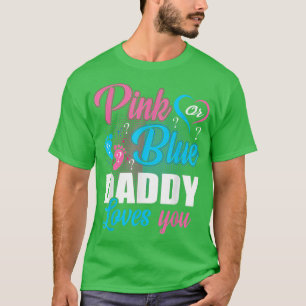 T-shirt Papa Rose Ou Bleu Vous Aime Genre Bébé Révéler Pa