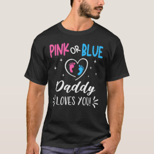 T-shirt Papa Rose Ou Bleu Vous Aime Révéler Le Sexe Annonc