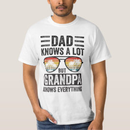 T-shirt papa sait beaucoup, mais grand-père sait tout