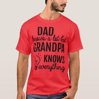 T-shirt Papa Sait Beaucoup Mais Grand-Père Sait Tout À La
