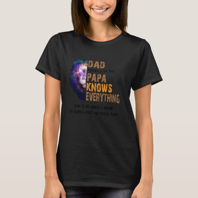 T-shirt Papa Sait Beaucoup Mais Papa Sait Tout Ce Que Gran (Devant)