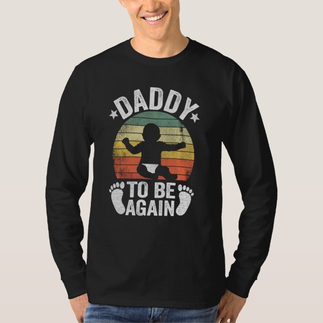 T-shirt Papa sera de nouveau nouveau papa bientôt 2e Père  (Devant)