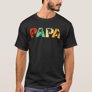 T-shirt Papa skateboard Papa rétro skateboard