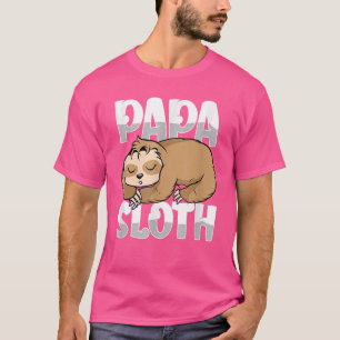 T-shirt Papa Sloth Lazy Sloths Daddy Cute Fête des pères S