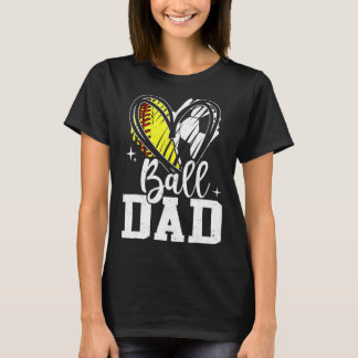 T-shirt Papa Softll Football Papa de tous les deux