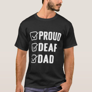 T-shirt Papa sourd fier geste de la main Asl Sensibilisati