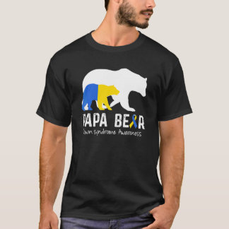 T-shirt Papa Soutien à l'ours en cas de syndrome Sensibili