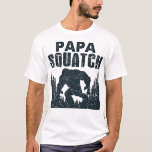 T-shirt Papa Squatch Bigfoot Papa Fête des pères Bigfoot L