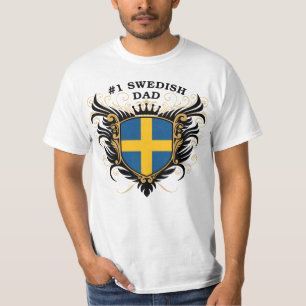 T-shirt Papa suédois du numéro un
