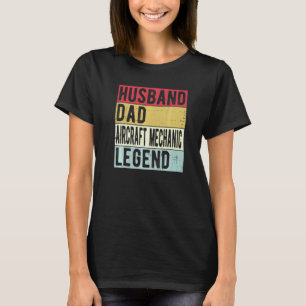 T-shirt Papa technicien rétro mari mécanicien d'aéronefs v