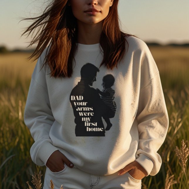 T-shirt Papa, Tes Bras Étaient Ma Première Maison | Pour f (Créateur téléchargé)