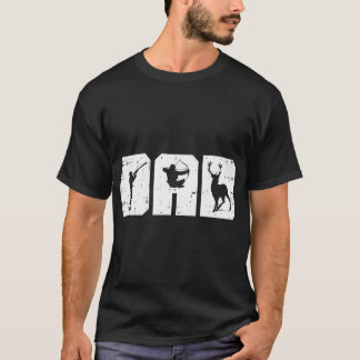T-shirt Papa Tir À L'Arc Cerf Archer Chasse Chasse Chasse