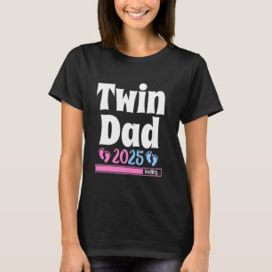T-shirt Papa-to-be TWIN DAD 2025 Chargement Futur Père Dad