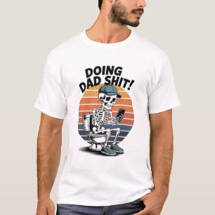 T-shirt Papa Toilette Squelette