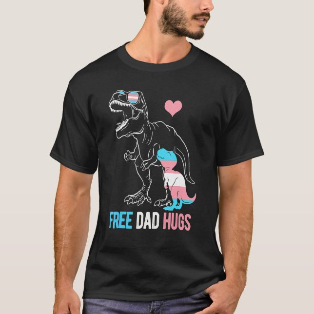 T-shirt Papa Trans libre serres Dinosaur Rex Daddy Transge (Devant)
