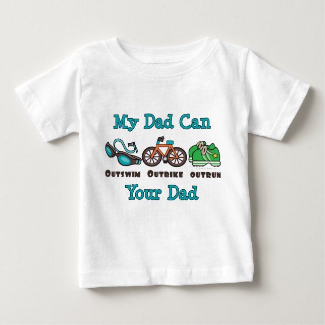 T-shirt papa Triathlon Toddler (Devant)