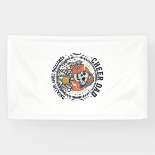 T-Shirt Papa überlebt Wettbewerbswochenende Skelet Banner