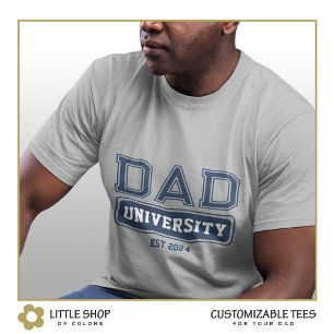 T-shirt Papa Université Varsity Style Fête du Père