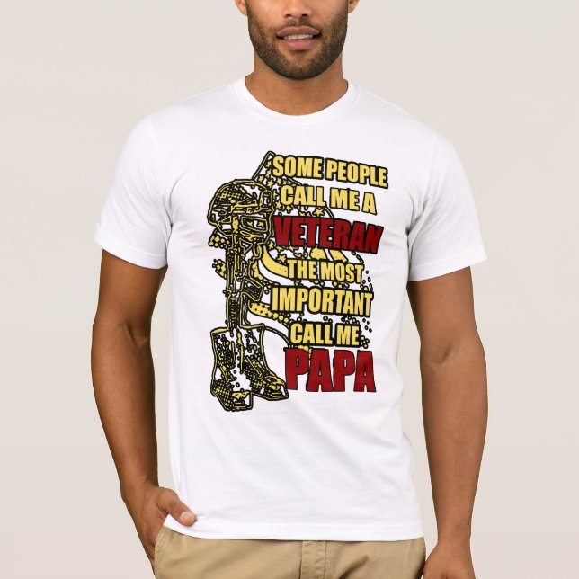 T-shirt Papa vétéran (Devant)