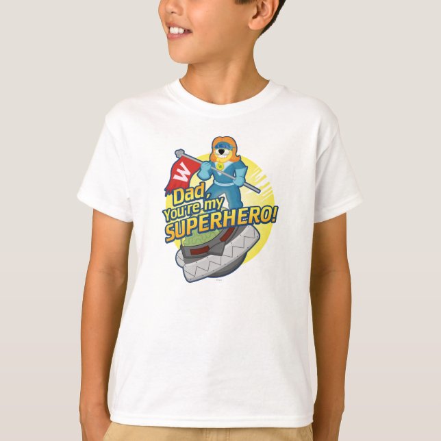 T-shirt Papa, vous êtes mon super héros (Devant)