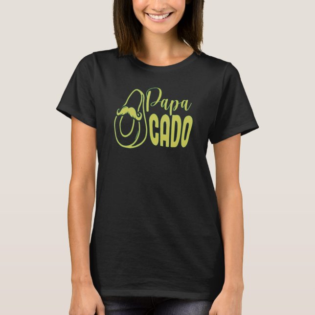 T-shirt Papacado Daddycado Avoacado Papa avec lunettes de  (Devant)