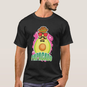 T-shirt Papacado Vegan Dad Father's Day Fruit Avocado Love