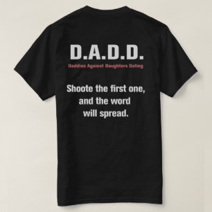 T-shirt Papas contre des filles datant la pièce en t