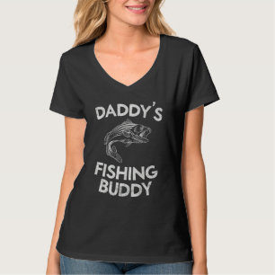 T-shirt Papa's Fishing Buddy Young Fisherman Vintage Papa