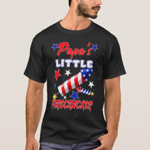 T-shirt Papas Little Firecracker 4 juillet Fun Kids Birt