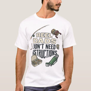 T-shirt Papas Pêcheurs Réels N'ont Pas Besoin D'instructio