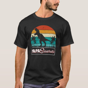 T-shirt Papasaurus Rex Dinosaur Papa Saurus Famille Matchi