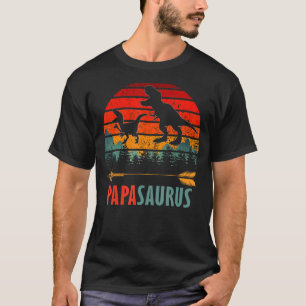 T-shirt Papasaurus T Rex Dinosaur papa Saurus Family Match