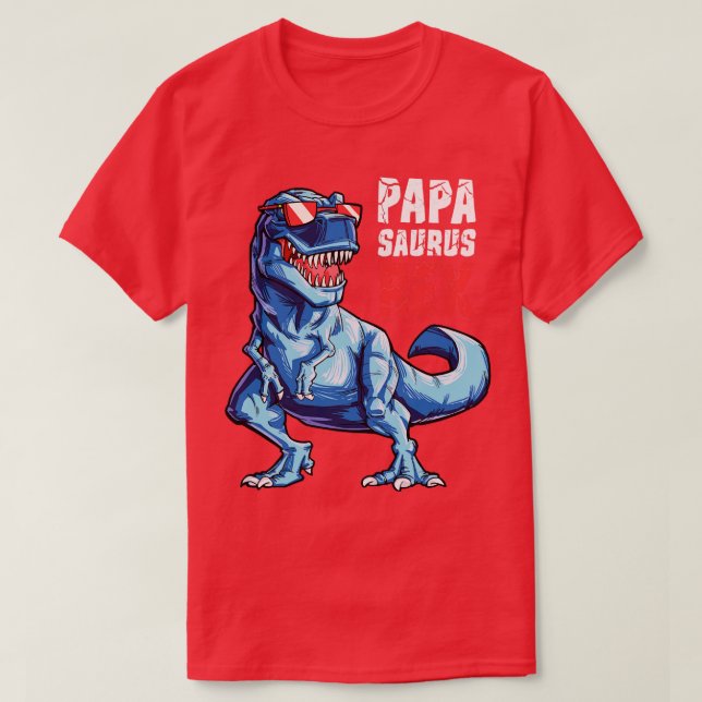 T-shirt Papasaurus T rex Papa Saurus Dinosaur Hommes Papa  (Design devant)