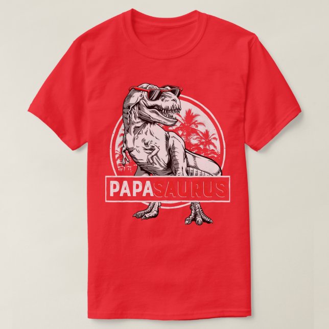 T-shirt Papasaurus T rex Papa Saurus Dinosaur Hommes Papa  (Design devant)
