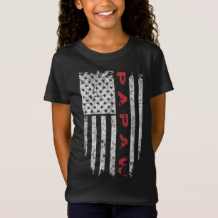 T-Shirt Papaw American Flag Grand-père Cadeaux Hommes Tee