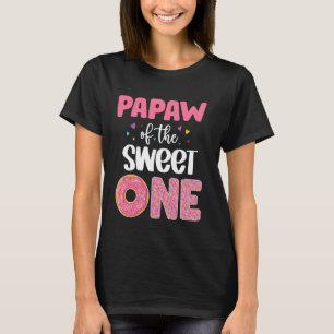 T-shirt Papaw Of The Sweet One Donuts Anniversaire Famille