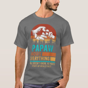 T-shirt Papaw Sait Tout Le Premier Bump Papa & Fils Pères