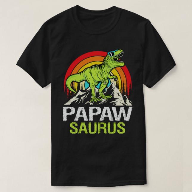 T-shirt Papawsaurus Dinosaur Grandpa Saurus Fête des pères (Design devant)