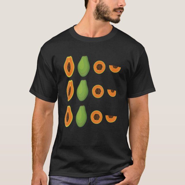 T-shirt Papaya Outfit Love Vegan Food (Devant)