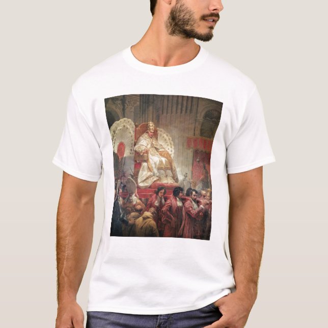 T-shirt Pape VIII en St Peter sur le Sedia Gestatoria (Devant)