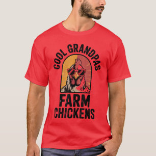 T-shirt Papi cool de la ferme poulets drôle éleveur de pou