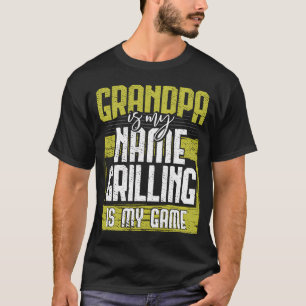 T-shirt Papi Cool est mon nom Griller est mon jeu Père