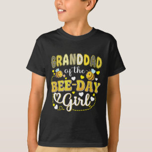 T-shirt Papi de la fille de l'anniversaire de l'abeille dr