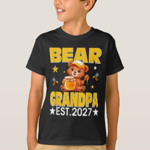 T-shirt Papi Est 2027 Nœud Papillon Floral Fête Des Mères